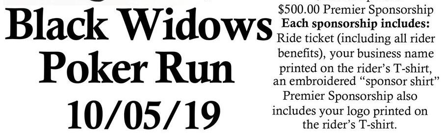 Black Widows Poker Run to Benefit Shriners Hospitals - 10/05/19 - Sacramento, CA