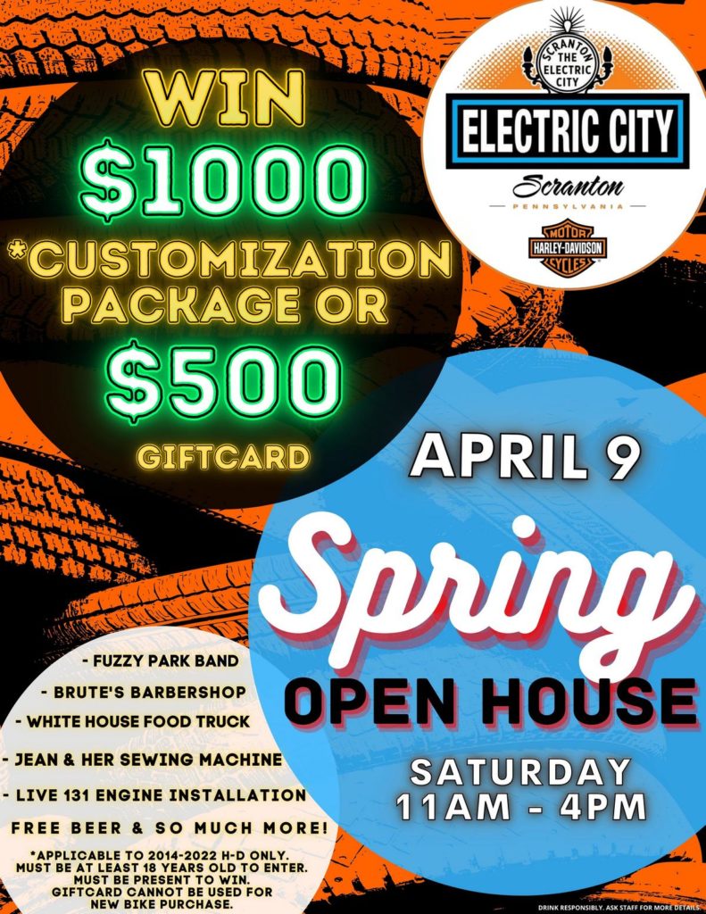Electric City Harley-Davidson Spring Open House April 9, 2022 Scranton, Pennsylvania