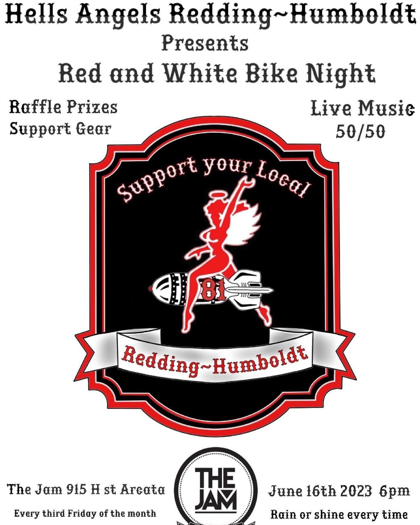 Red and White BIKE NIGHT - Redding~Humboldt 81