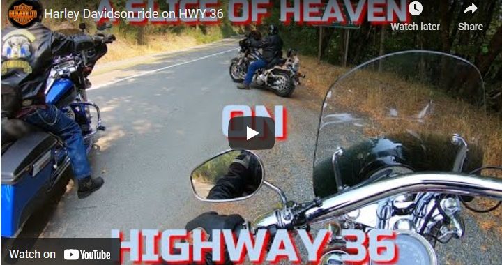 Harley Davidson ride on HWY 36 | Riding Humboldt County
