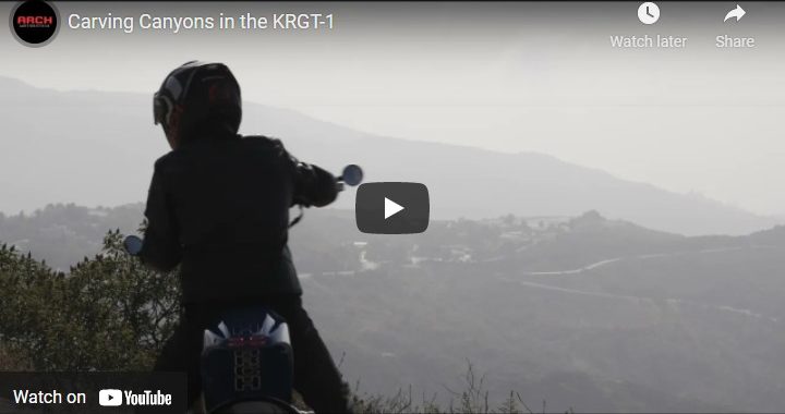 ARCH Motorcycle Carving Canyons in the KRGT-1