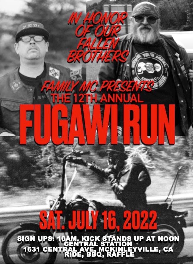 12th annual Fugawi Run July 2022 by Family MC Humboldt County CA