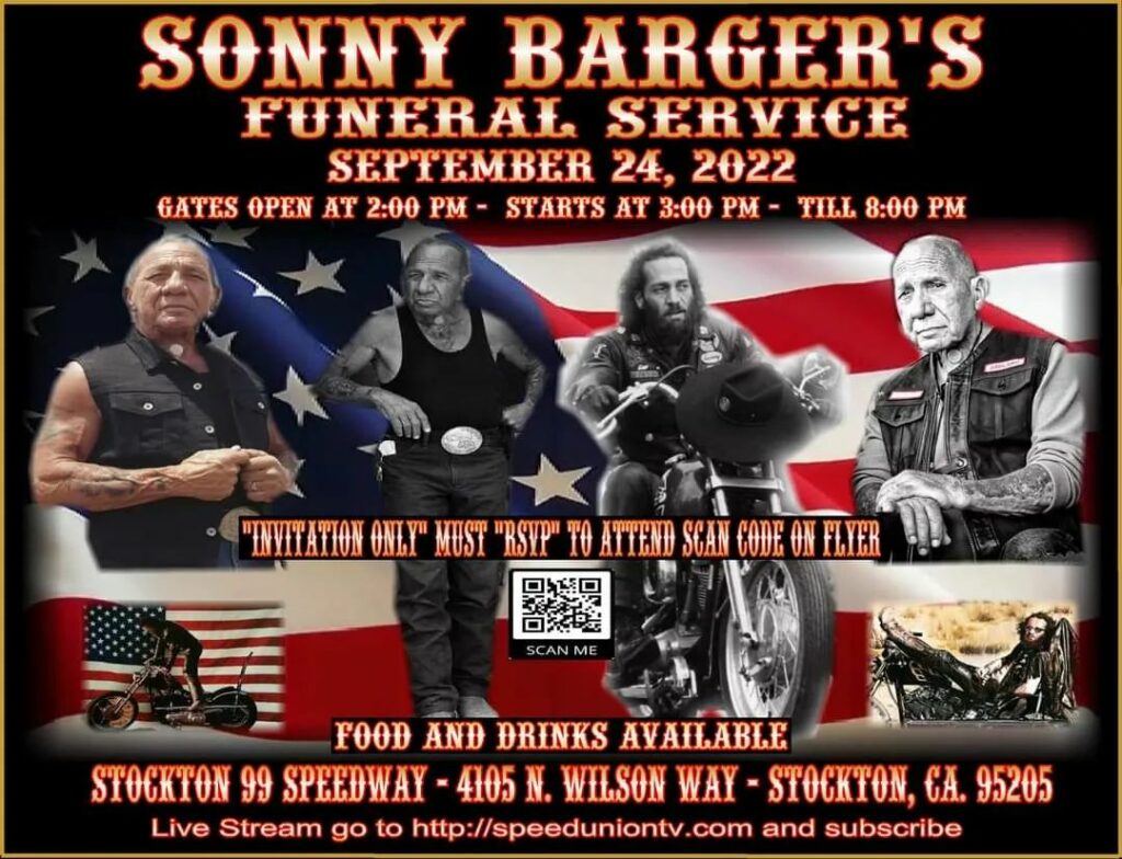 Sonny Barger Funeral Sept 24, 2022 Stockton, California