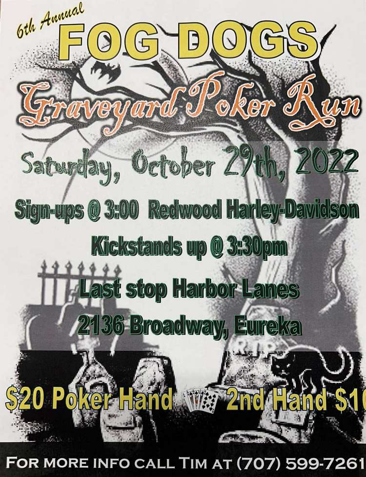 6th Annual Fog Dogs Graveyard Poker Run Oct 29, 2022