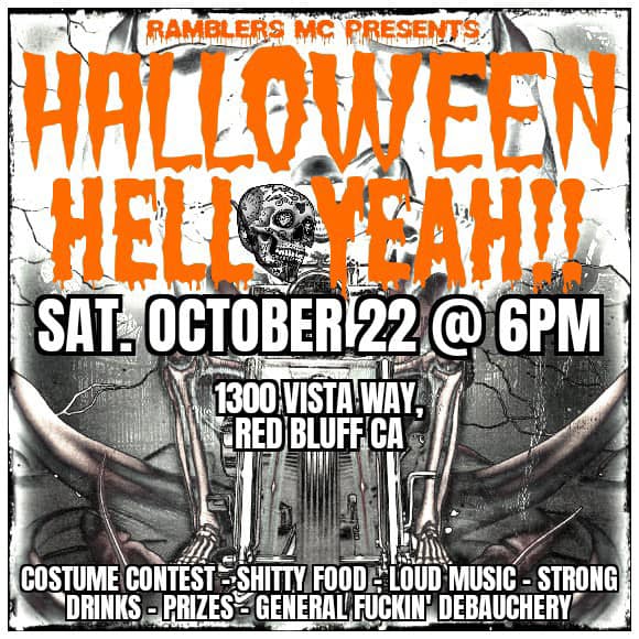 Ramblers MC Halloween Hell Yeah!! Halloween Party October 22, 2022