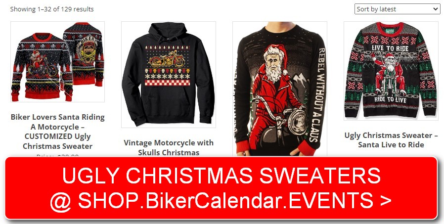 Ugly Christmas Sweaters @ SHOP.BikerCalendar.EVENTS