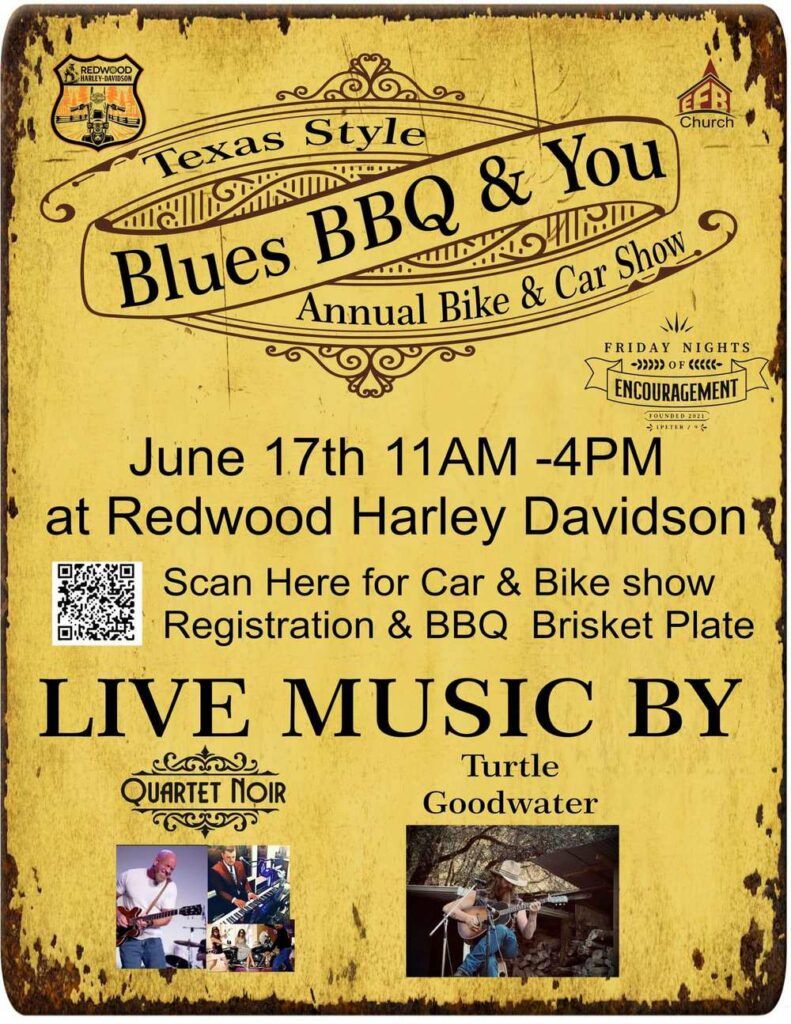 Blues BBQ & You Bike & Car Show June 17, 2023 Eureka CA