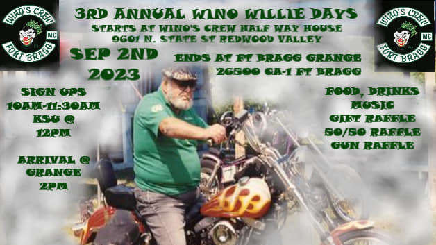 3rd Annual Wino Willie Days 2023 | Wino's Support Crew